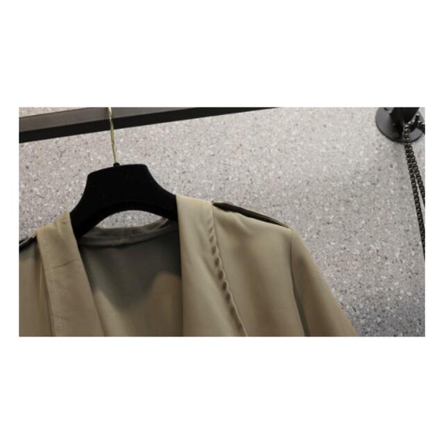 ノーカラーテーラードコート　薄手 レディースのジャケット/アウター(ノーカラージャケット)の商品写真
