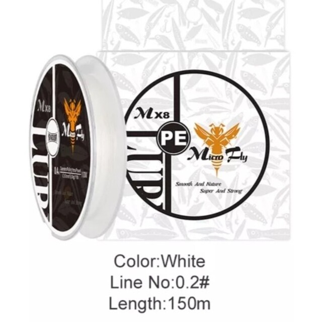 PEライン ホワイト 0.2号 9Lb 150ｍ スポーツ/アウトドアのフィッシング(釣り糸/ライン)の商品写真