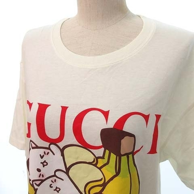 Gucci(グッチ)のグッチ 21SS ばなにゃ Ｔシャツ 半袖 クルーネック 国内正規 コットン S レディースのトップス(Tシャツ(半袖/袖なし))の商品写真