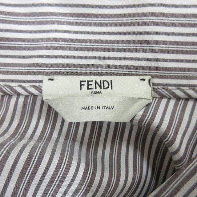 FENDI(フェンディ)のフェンディ 21SS ブラウス 長袖 ショート丈 前結び シルク 40 M レディースのトップス(シャツ/ブラウス(長袖/七分))の商品写真