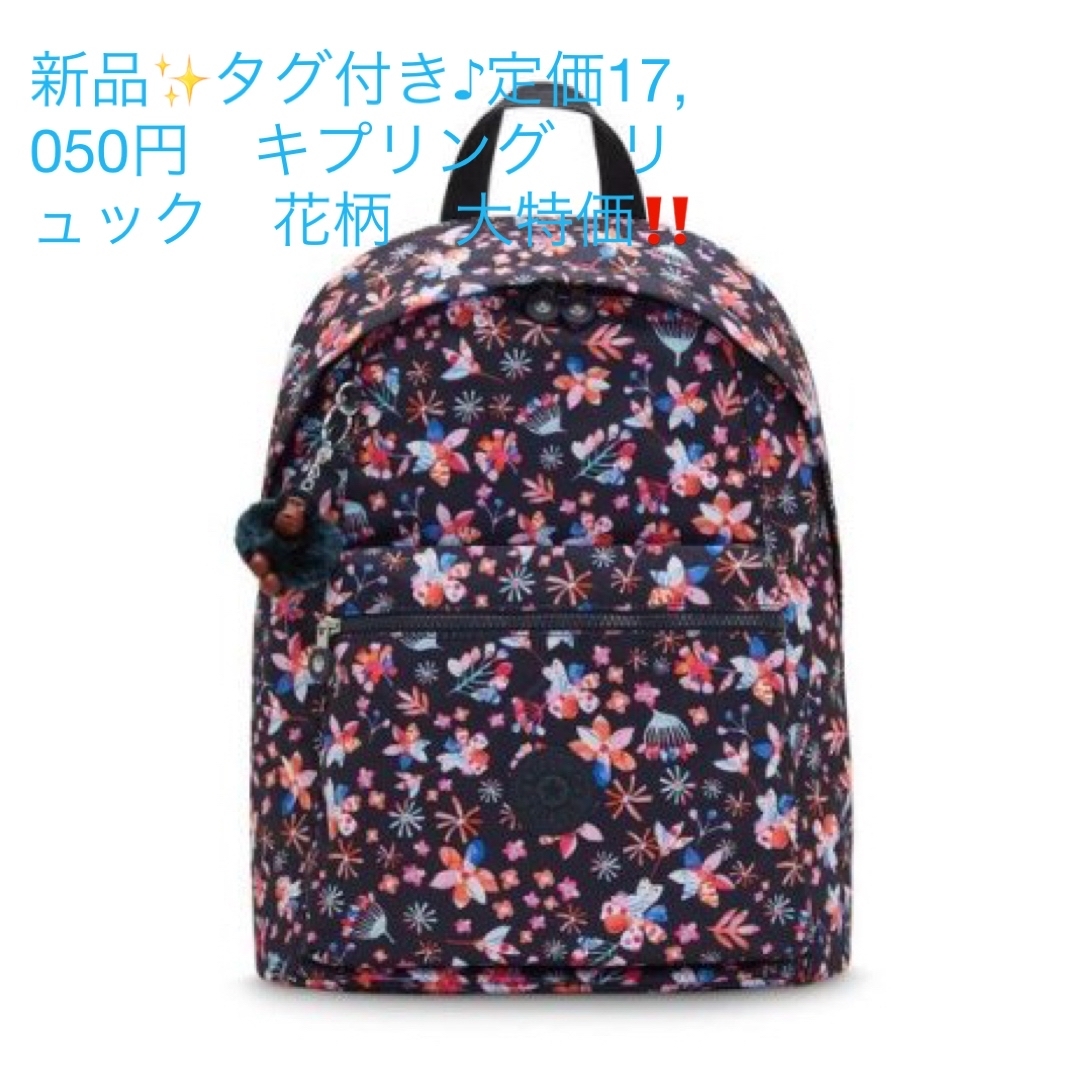 新品✨タグ付き♪定価18,150円　キプリング　リュック　ブルー系　大特価‼️