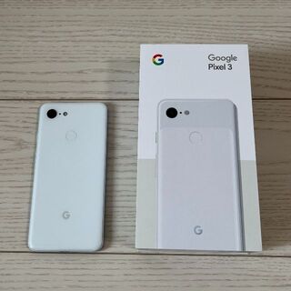 グーグル(Google)の【美品】 Google Pixel 3 64GB 白 ホワイト White SI(スマートフォン本体)