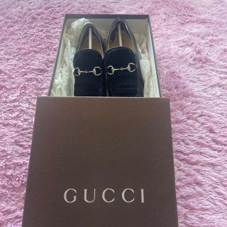 グッチ(Gucci)のGUCCI   moccassino pelle ローファー ハラコ 23(ローファー/革靴)