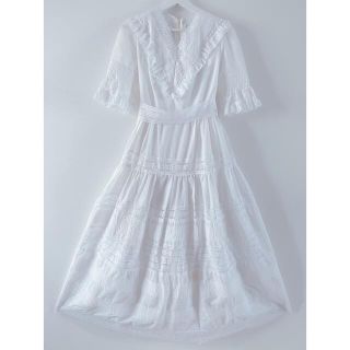 ガニーサックス(GUNNE SAX)の70s ビンテージ　ウエディング　vintage ワンピース　コットンレース(ロングワンピース/マキシワンピース)