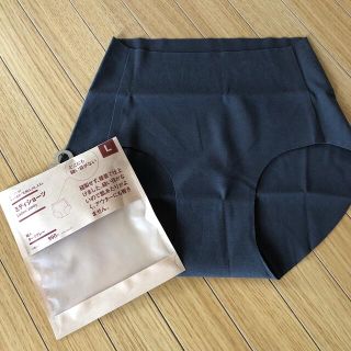 ムジルシリョウヒン(MUJI (無印良品))の無印　縫い目のない　ミディショーツL  ダークグレー(ショーツ)