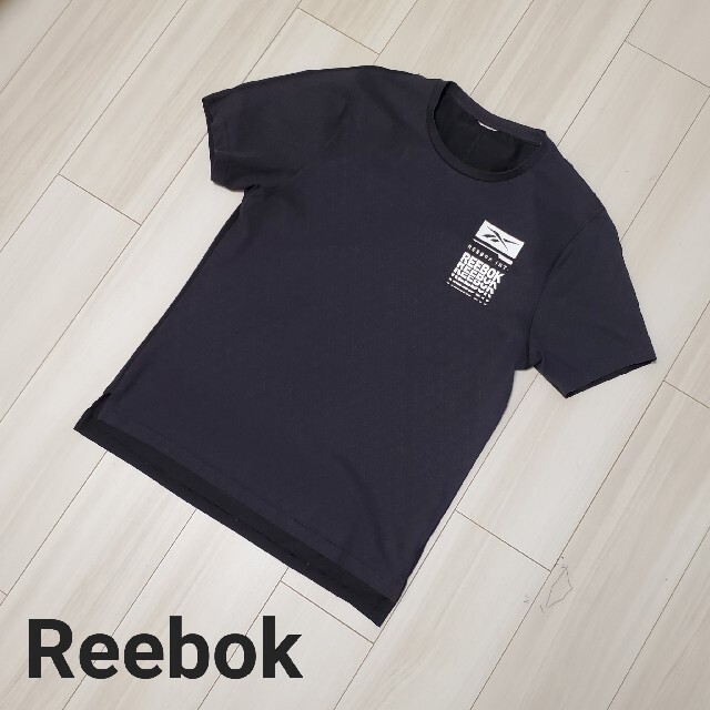 Reebok(リーボック)の【リーボック】 ランニング Tシャツ／M／ブラック／バックメッシュ／ジム メンズのトップス(Tシャツ/カットソー(半袖/袖なし))の商品写真