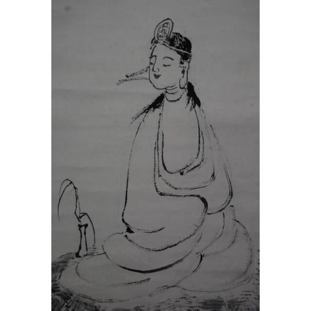 真作】岡文濤/滝見観音画賛/掛軸☆宝船☆C-351 monteavilafoundation.org