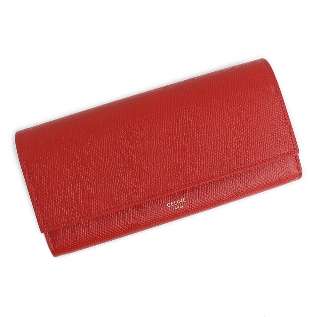 希少 黒入荷! e - セリーヌ カーフレザー ラージ フラップウォレット