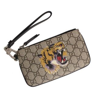 グッチ(Gucci)のグッチ GGスプリームキャンバス レザー ポーチ タイガー（新品・未使用品）(その他)