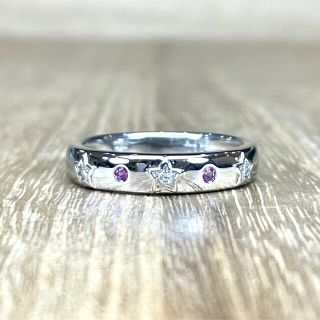 スタージュエリー(STAR JEWELRY)のスタージュエリー！k18WG ダイヤ 0.03ct リング 3.79g M748(リング(指輪))