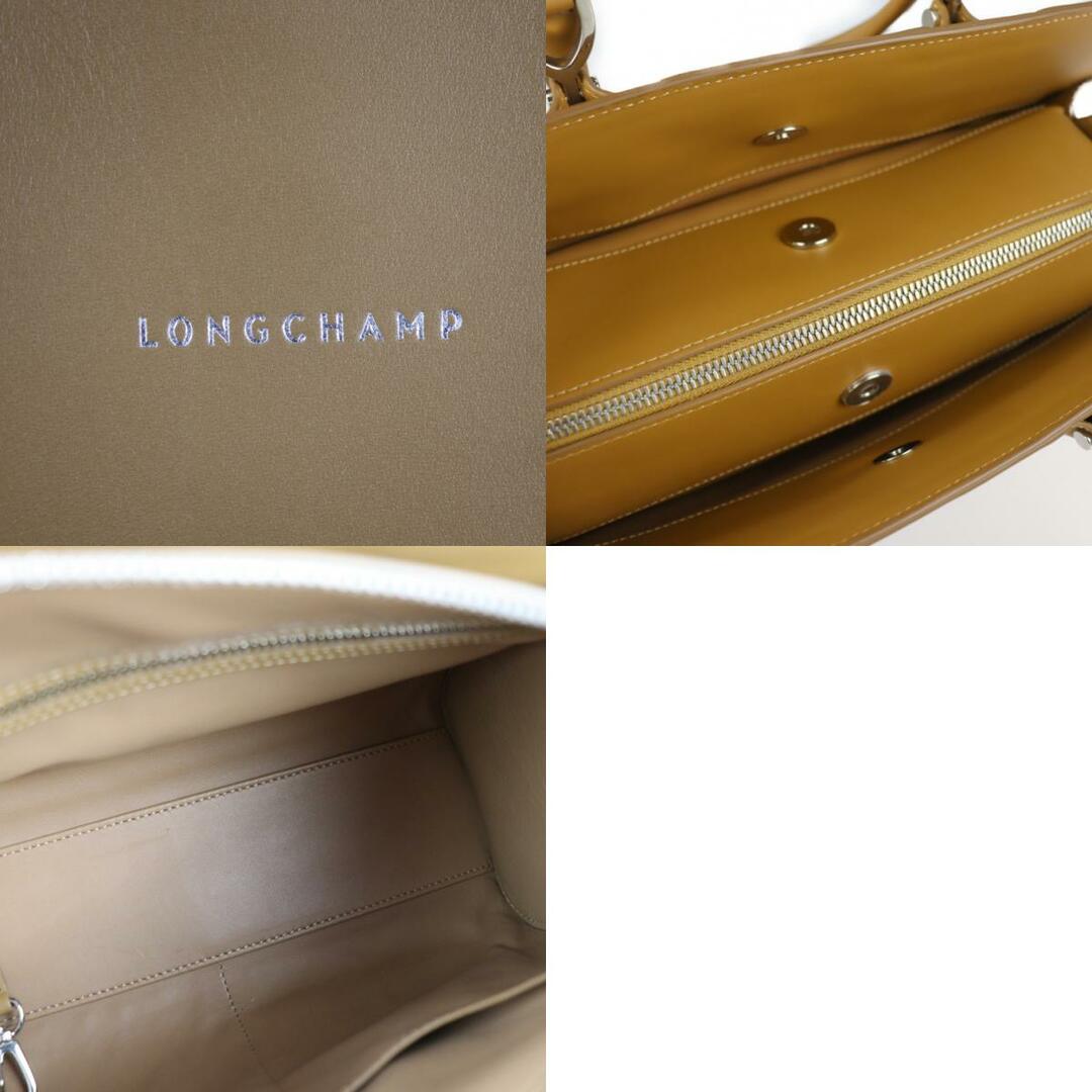 Longchamp ロンシャン パリ プルミエ トップハンドル トートバッグS ハンドバッグ    カーフスキン レザー キャメル系 ゴールド金具  トートバッグ 【本物保証】 3