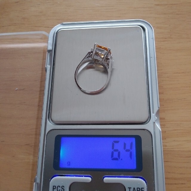 最終価格pt900トパーズダイヤリング