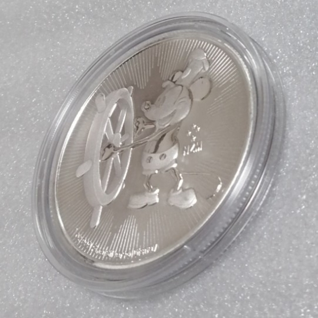 ニウエ 2017 ミッキーマウス 蒸気船 ウィリー 銀貨 BU アイテム1-