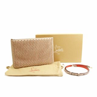 クリスチャンルブタン(Christian Louboutin)のクリスチャン・ルブタン スタッズ 2WAY クラッチ ショルダーバッグ ゴールド 1185036 箱付（未使用保管品）(ハンドバッグ)