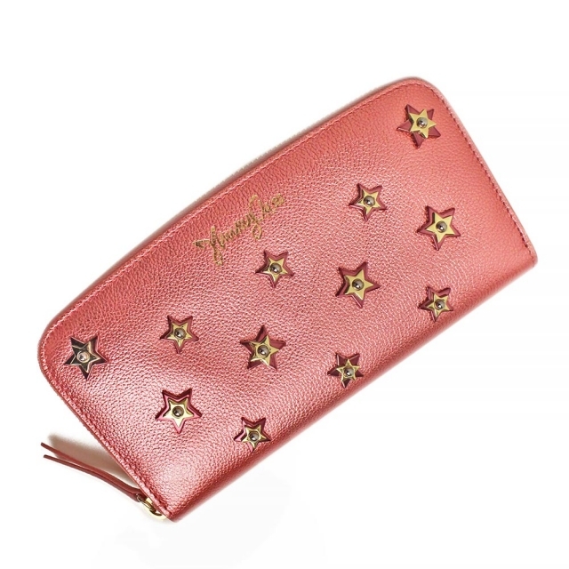 ジミーチュウ フィリッパ スタッズ ウォレット 長財布 ピンク(新品