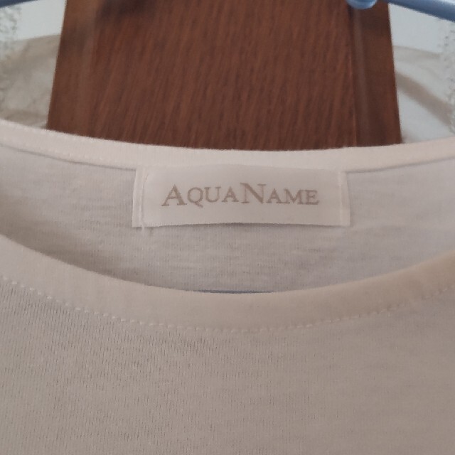 AquaName(アクアネーム)のアクアネーム・袖レースTシャツ レディースのトップス(Tシャツ(半袖/袖なし))の商品写真