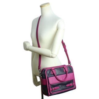 LOEWE - ロエベ クルス レザー 2WAYショルダーバッグ ピンク ネイビー
