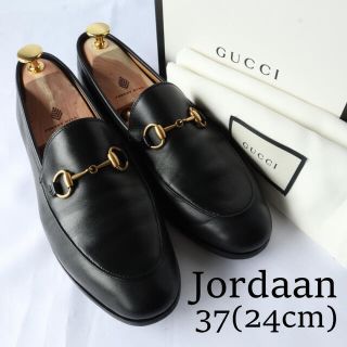 グッチ モデル ローファー/革靴(レディース)の通販 30点 | Gucciの 販売促進 現行モデル 1953 ホースビットローファー 38 25cm 黒×金 レザー ローファー/革靴