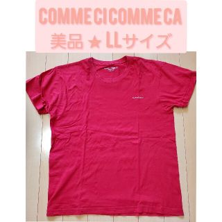 コムシコムサ(COMME CI COMME CA)の美品★comme ci comme ca★赤Tシャツ LLサイズ(Tシャツ/カットソー(半袖/袖なし))