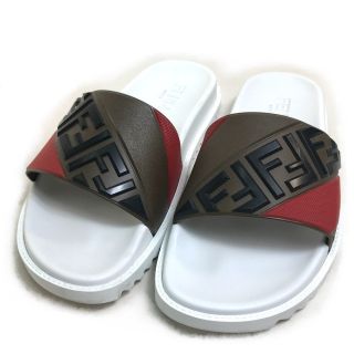 フェンディ(FENDI)のフェンディ 7X1377 ズッカ FF スリッポン スライドサンダル ラバー(サンダル)