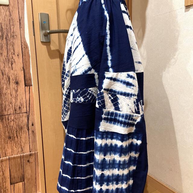 藍染絞り風呂敷リメイクバルーンスカートお値下げしました❗️ レディースのスカート(ロングスカート)の商品写真
