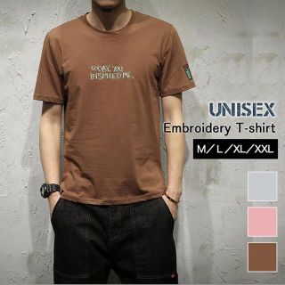 Tシャツ トップス 半袖 ユニセックス 刺繍ロゴ入り ロゴTシャツ 刺繍 刺繍(Tシャツ/カットソー(半袖/袖なし))