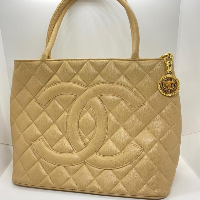 約25ｃｍマチ【美品】CHANEL シャネル キャビアスキン 復刻トートバッグ