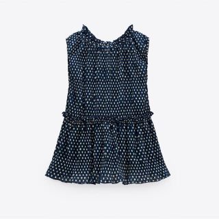 ザラ(ZARA)のZARA ドット柄ブラウス(シャツ/ブラウス(半袖/袖なし))