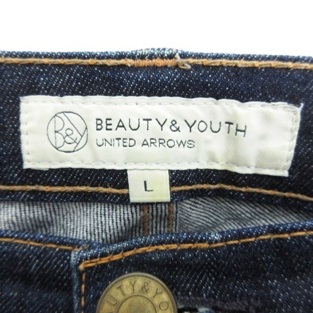 BEAUTY&YOUTH UNITED ARROWS(ビューティアンドユースユナイテッドアローズ)のB&Y ユナイテッドアローズ デニム パンツ ジーンズ テーパード L 紺 レディースのパンツ(デニム/ジーンズ)の商品写真