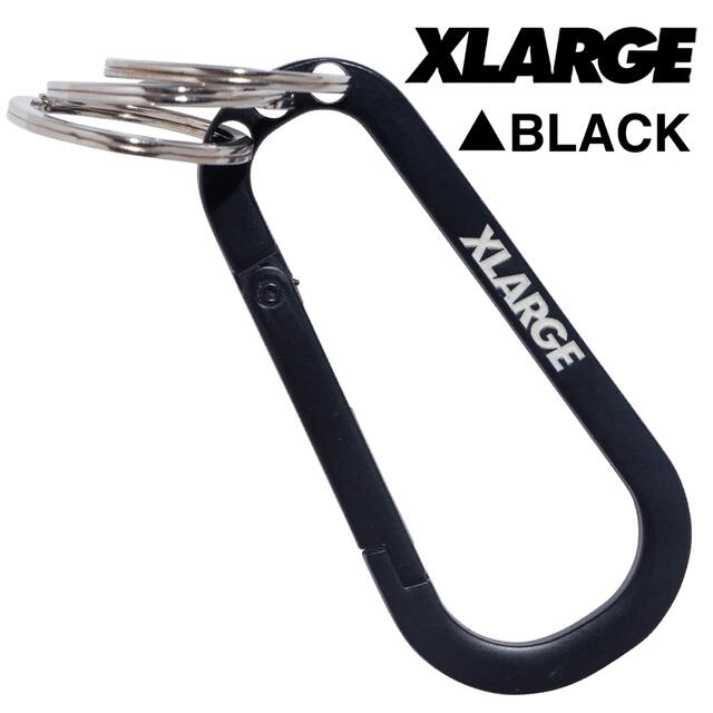 XLARGE(エクストララージ)の正規品 新品 アメリカ輸入 XLARGE カラビナ キーホルダー ブラック メンズのファッション小物(キーホルダー)の商品写真