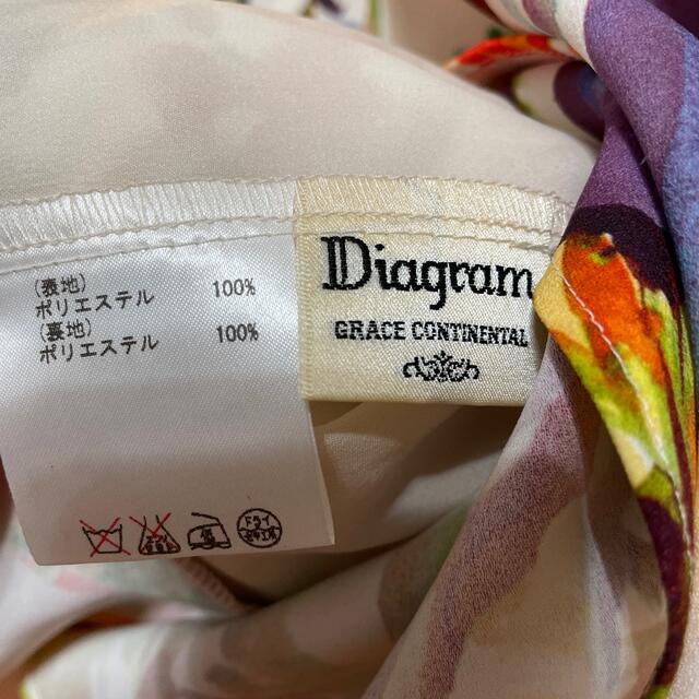 GRACE CONTINENTAL(グレースコンチネンタル)のグレースコンチネンタル　裾フリルレイヤー 花柄トップス  36 レディースのトップス(カットソー(長袖/七分))の商品写真