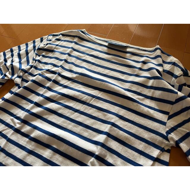 SAINT JAMES(セントジェームス)のセントジェームス ボーダーTシャツ ホワイト×ブルー メンズのトップス(Tシャツ/カットソー(七分/長袖))の商品写真