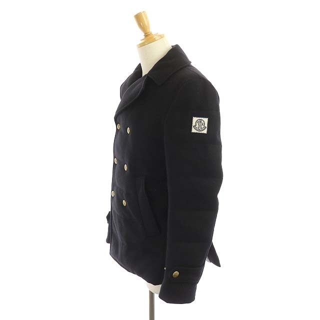 モンクレール MONCLER ガムブルー カシミヤ Pコート 0 濃紺 7