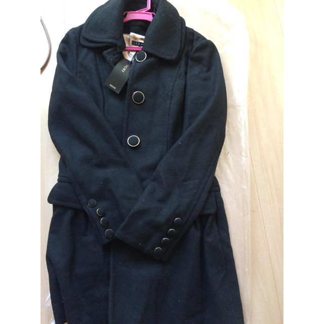 INGNI(イング)のイング 黒コート レディースのジャケット/アウター(ロングコート)の商品写真