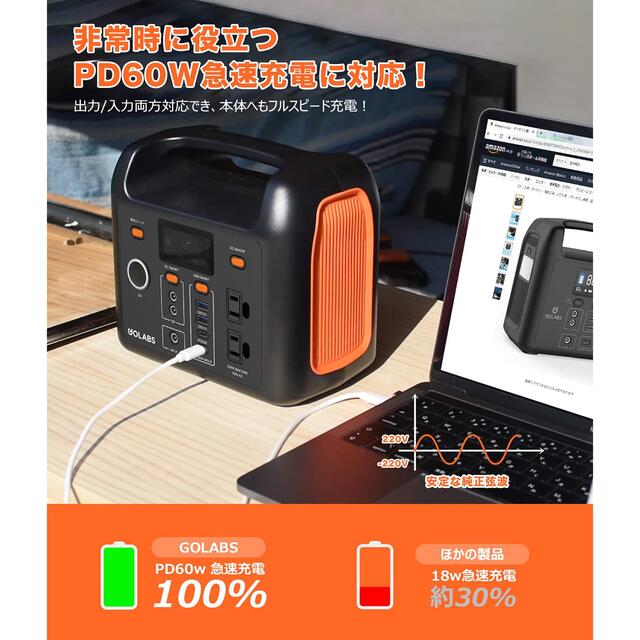 在庫1点のみ⭐️大容量ポータブル電源10年使用寿命 リン酸鉄リチ電池 PSE認証アウトドア