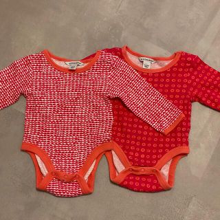 マリメッコ(marimekko)の【美品】2枚セット　マリメッコ　ロンパース(ロンパース)