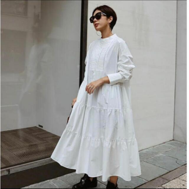 46%割引 SALE2021 machatt タキシードシャツドレス 白 ロング 直営のアウトレット店舗 おまとめ ADORE ストライプ ロングブラウス& ロングワンピース シャツ/ブラウス(半袖/袖なし)