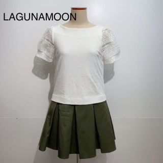 ラグナムーン(LagunaMoon)のLAGUNAMOON レーススリーブドッキングワンピース(ひざ丈ワンピース)