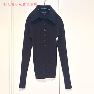 エポカ(EPOCA)のEPOCA レース編みdark brownセーター(ニット/セーター)