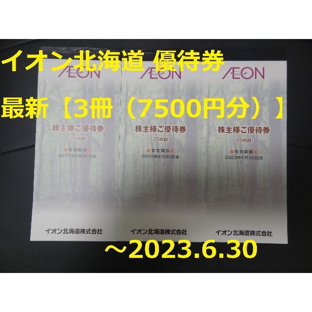 最新【7500円分】イオン北海道 株主優待券 ～2023.6.30 - ショッピング