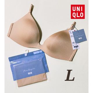 ユニクロ(UNIQLO)のkanoko様ご専用 UNIQLO ワイヤレスブラ 、ショーツセット Lサイズ(ブラ&ショーツセット)