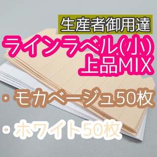 ラインラベル 小 100枚 茶白 園芸ラベル カラーラベル 多肉植物 エケベリア(その他)