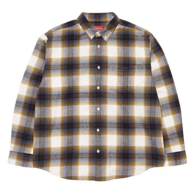 Supreme Plaid Flannel Shirt Natural Lサイズ