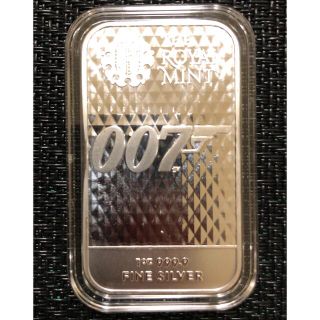 「ジェームズ・ボンド・007  ダイヤモンドは永遠に」純銀バー　1オンス 銀貨(貨幣)
