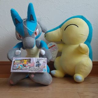 ポケットモンスターつれてってでっかいぬいぐるみルカリオ　ほぺぴたヒトアラシ(キャラクターグッズ)