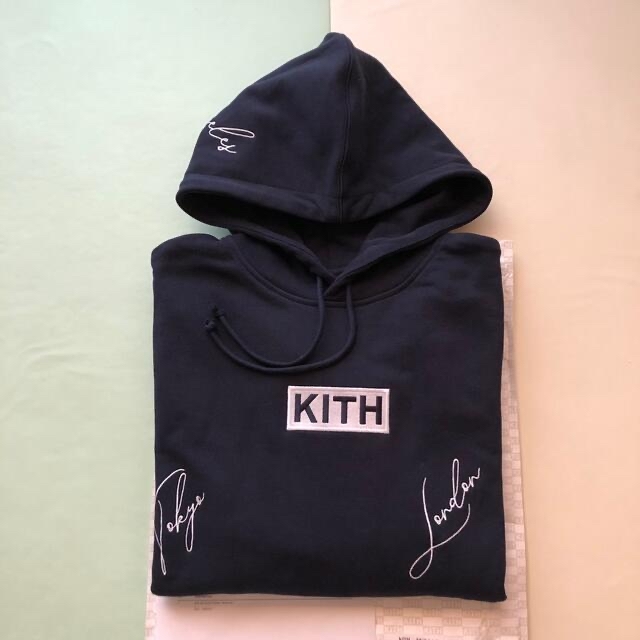 Navyサイズ【年末セール】KITH - City Script Hoodie