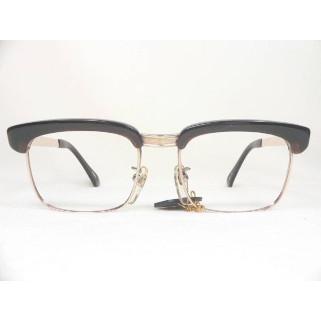 ファッション小物◎ サンプラチナ製 ヴィンテージ 眼鏡 フレーム 54ミリ カールトンデザイン