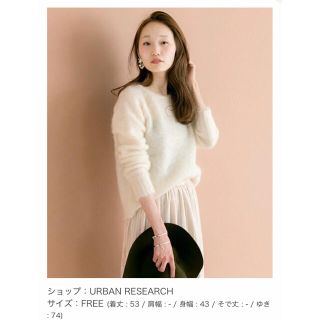 アーバンリサーチ(URBAN RESEARCH)の最終値下げ【URBAN RESEARCH】モヘヤニットプルオーバー(ニット/セーター)