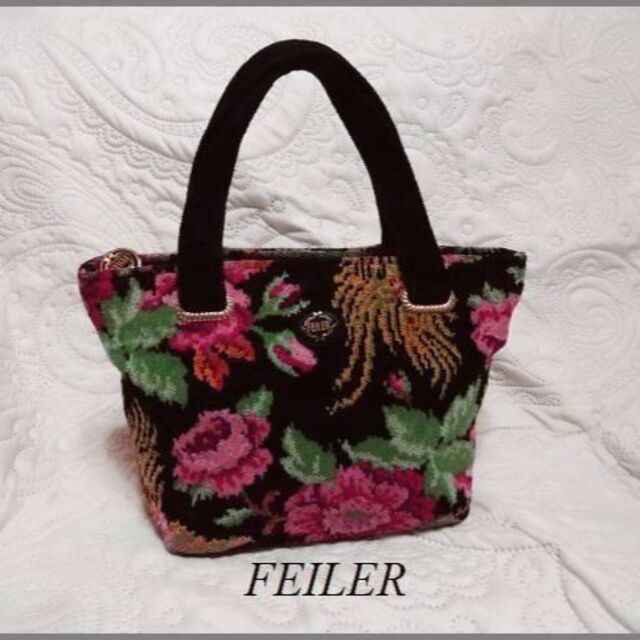 FEILER(フェイラー)のFEILERフェイラー♡タオル地シュニール織薔薇トートバッグ レディースのバッグ(トートバッグ)の商品写真