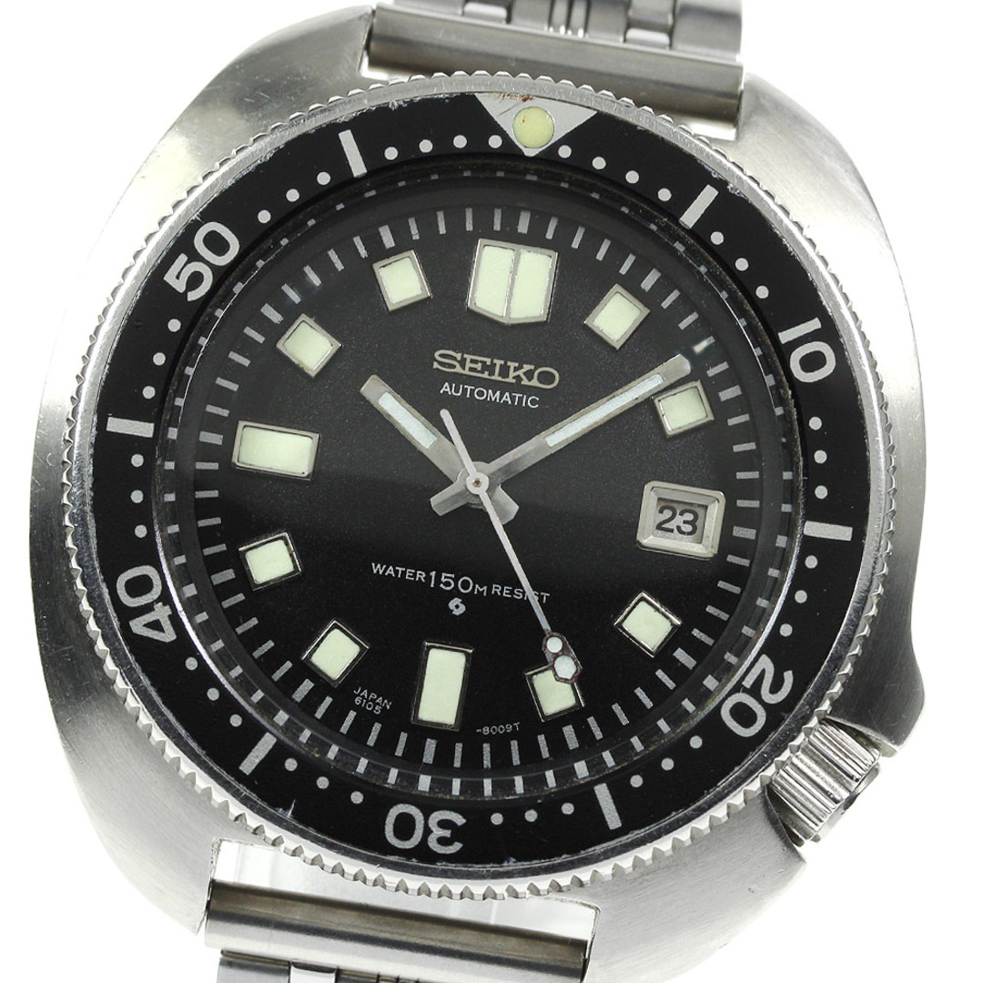 ☆訳あり【SEIKO】セイコー セカンドダイバー 6105-8110 ヴィンテージ Cal.6105B デイト 自動巻き メンズ【ev20】